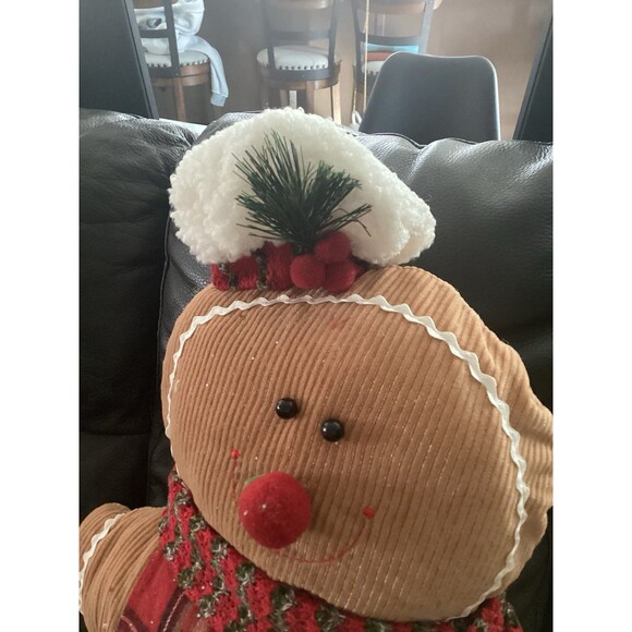 Gingerbread Boy And Girl Set 18"-20" Hobby Lobby Plush Holiday Christmas Plaid - Picture 10 of 11